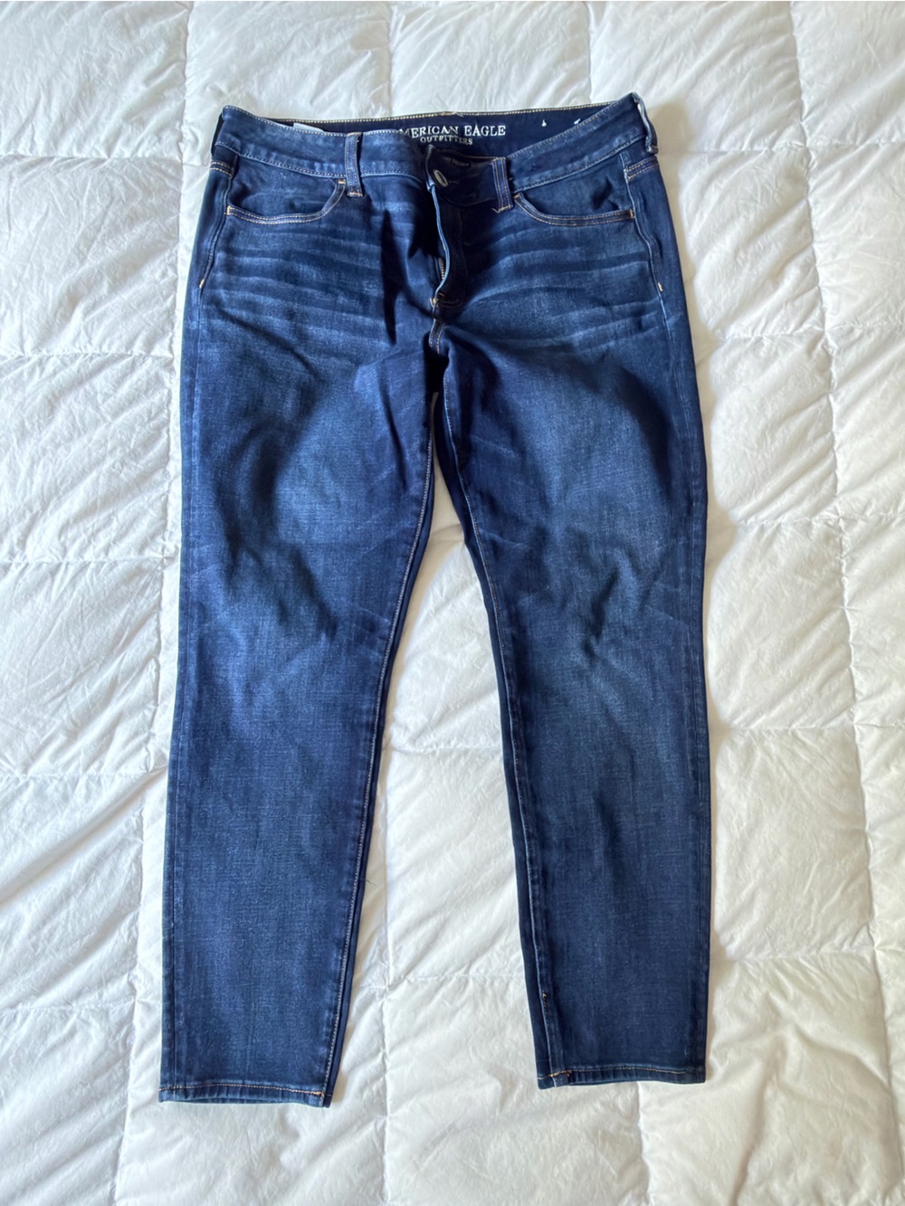 American Eagle Outfitters Dark Blue Women’s Stretch Skinny Jeans - Size 14